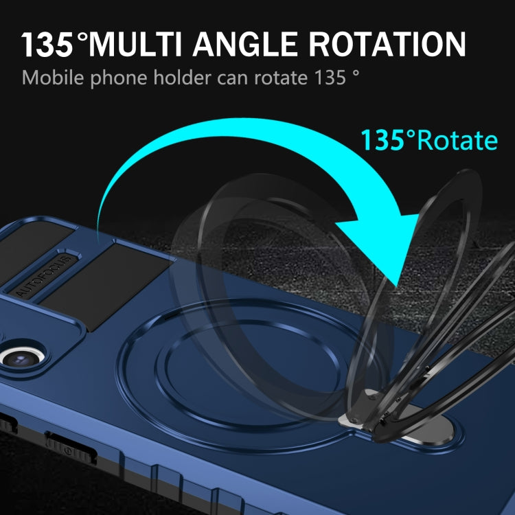 For Samsung Galaxy S21+ 5G MagSafe Magnetic Holder Phone Case(Blue) - Galaxy S21+ 5G Cases by PMC TechLife | Online Shopping South Africa | PMC TechLife