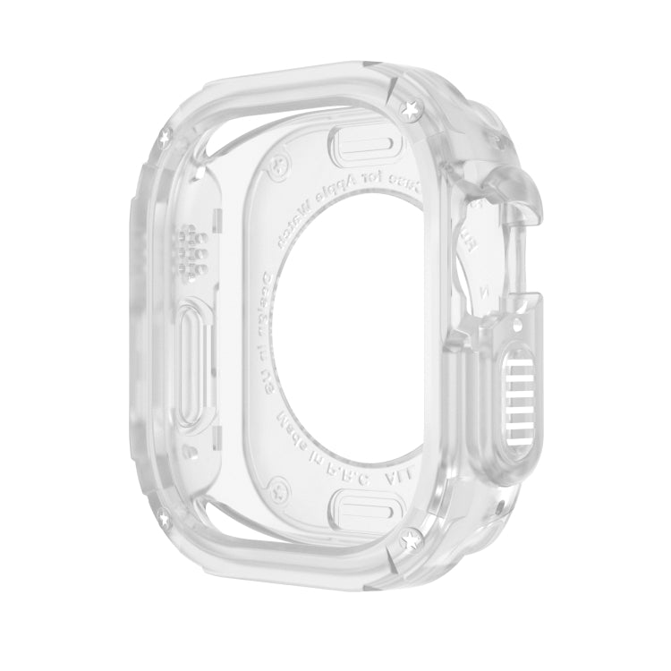 For Apple Watch Ultra 49mm 2-in-1 PC Hybrid TPU Armor Watch Case(Transparent)