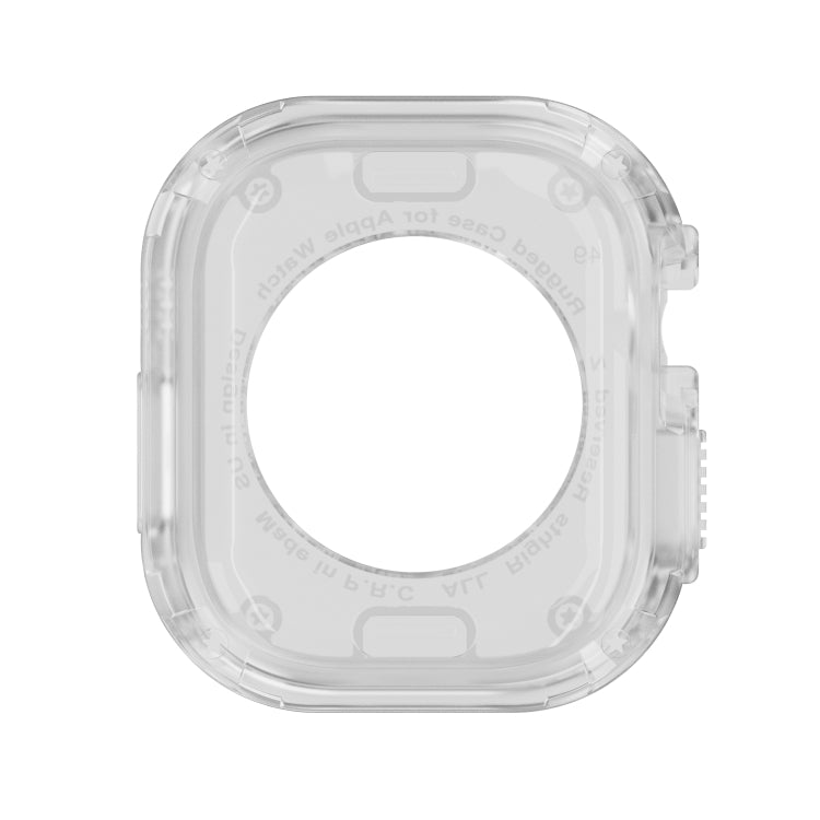 For Apple Watch Ultra 49mm 2-in-1 PC Hybrid TPU Armor Watch Case(Transparent)
