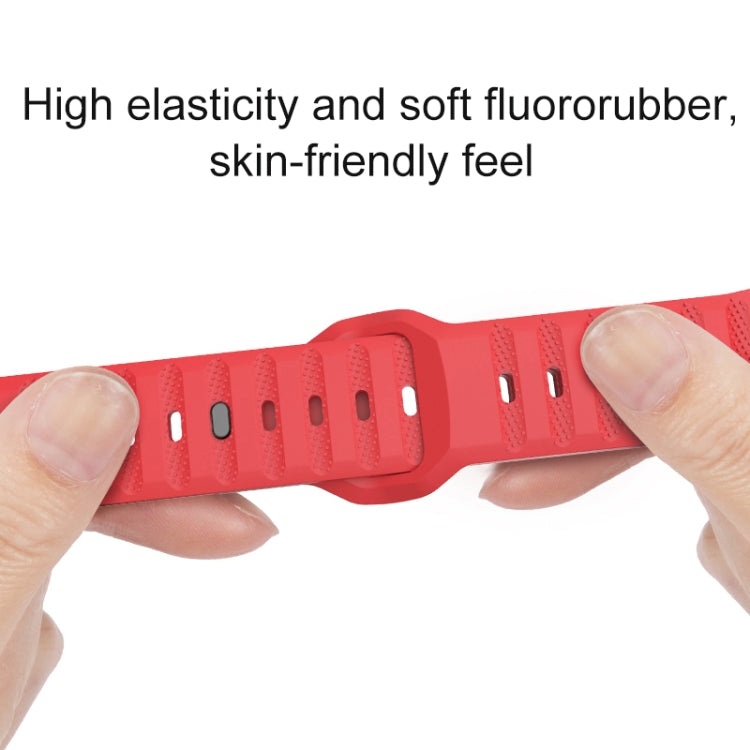 For Apple Watch 3 38mm Dot Texture Fluororubber Watch Band(Black)