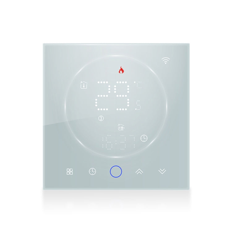 BHT-008GBLW 95-240V AC 16A Smart Home Electric Heating LED Thermostat With WiFi(White)