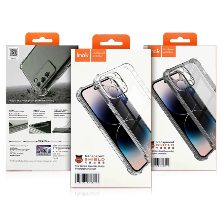 For Motorola Edge 40 Neo imak Shockproof Airbag TPU Phone Case(Transparent Black) - Motorola Cases by imak | Online Shopping South Africa | PMC TechLife | Buy Now Pay Later Mobicred