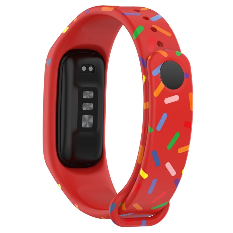 For OPPO Band Sports Rainbow Dots Silicone Watch Band(Red) - by PMC Jewellery | Online Shopping South Africa | PMC Jewellery
