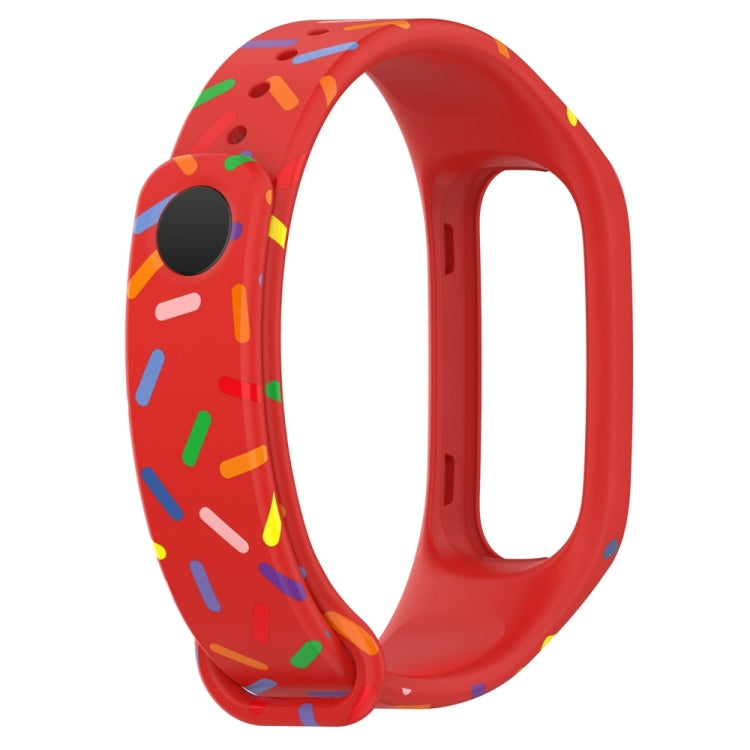 For OPPO Band Sports Rainbow Dots Silicone Watch Band(Red) - by PMC Jewellery | Online Shopping South Africa | PMC Jewellery