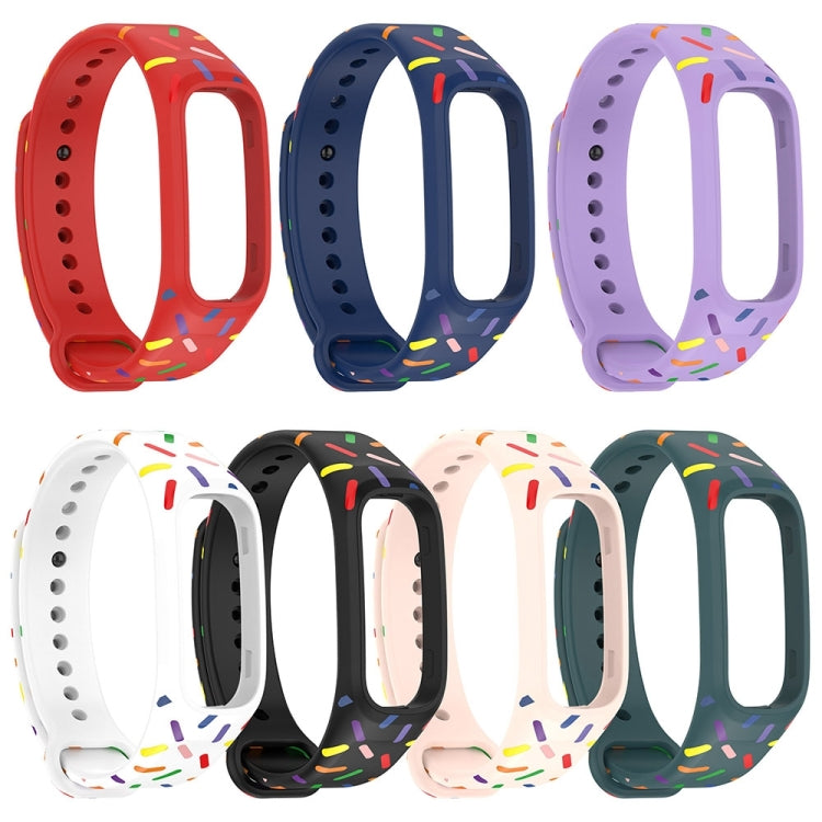 For OPPO Band Sports Rainbow Dots Silicone Watch Band(Light Pink) - by PMC TechLife | Online Shopping South Africa | PMC TechLife