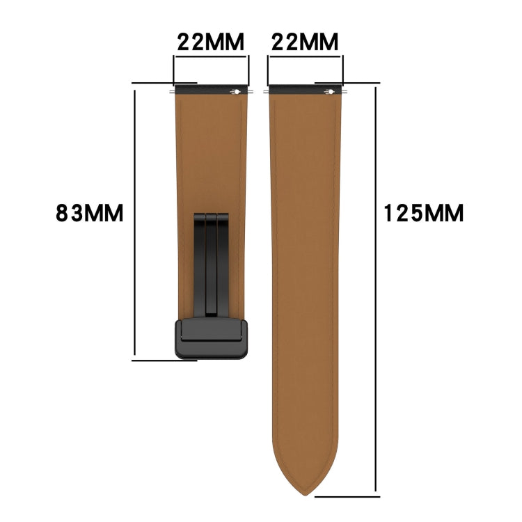 For Huawei Watch 4 / Watch 4 Pro Folding Buckle Genuine Leather Watch Band(Black)