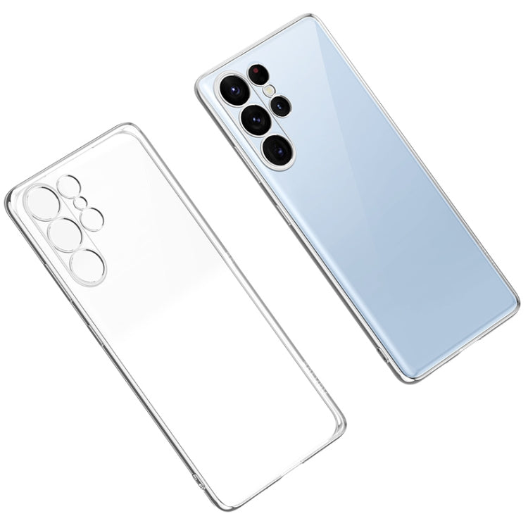 For Samsung Galaxy S23 Ultra 5G SULADA Shockproof Plating TPU Transparent Phone Case(Silver)