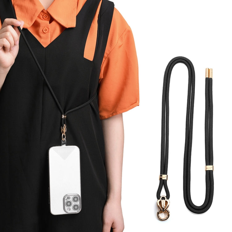 SULADA Multifunctional Universal Mobile Phone Love Lanyard(Black)