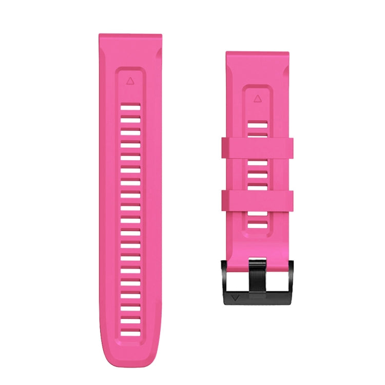 Compatible with Garmin Compatible witherunner 965 / 955 / 945 / 935 Screw Black Steel Buckle Silicone Watch Band(Pink)