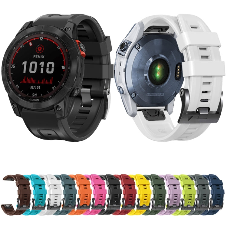 Compatible with Garmin Compatible witherunner 965 / 955 / 945 / 935 Screw Black Steel Buckle Silicone Watch Band(Pink)