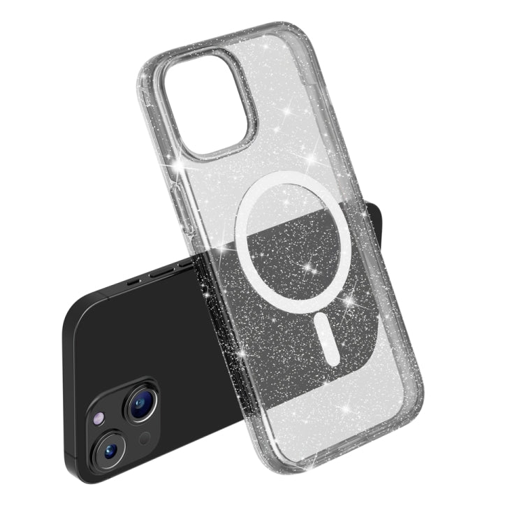 For iPhone 15 Terminator Style Glitter Powder MagSafe Magnetic Phone Case(Black) - free shipping - PMC TechLife - Order now!