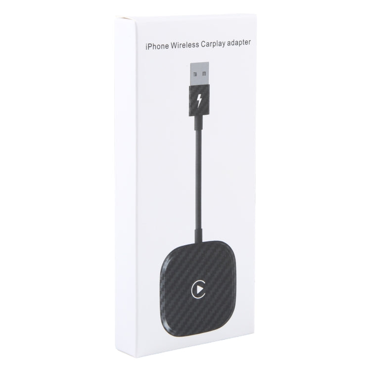 USB + USB-C / Type-C Wired to Wireless Carplay Adapter for iPhone(Black)