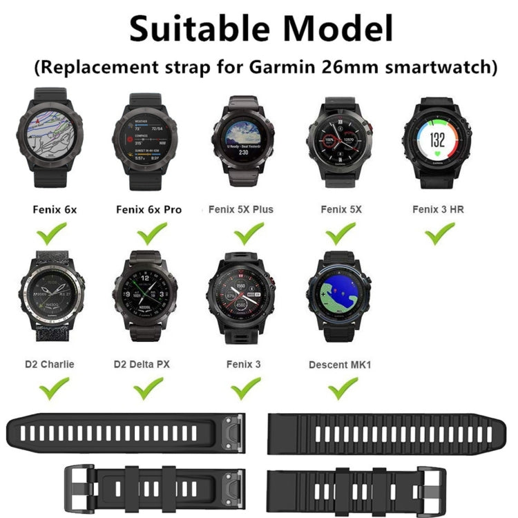 Compatible with Garmin Instinct 2X Solar Sports Silicone Watch Band(Blue) - Watch Bands by PMC TechLife | Online Shopping South Africa | PMC TechLife | Buy Now Pay Later Mobicred