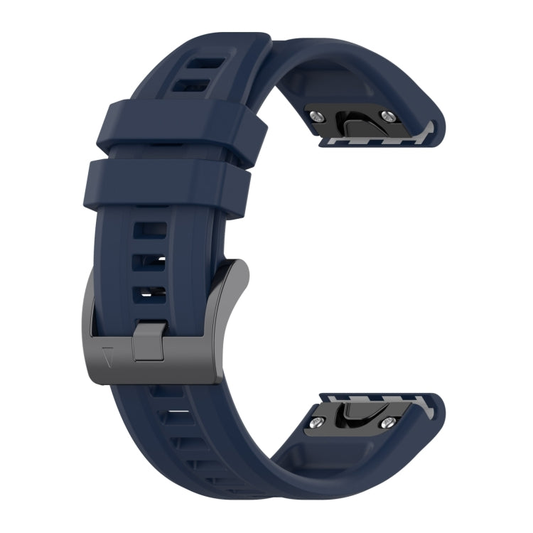 Compatible with Garmin Enduro 2 Solid Color Silicone Watch Band(Dark Blue)