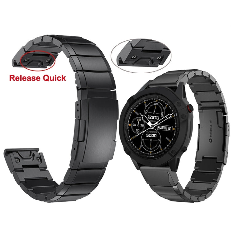 Compatible with Garmin Epix Pro 51mm Tortoise Shell Stainless Steel Watch Band(Sliver)