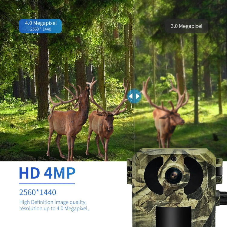 ESCAM QF380 4MP Network Solar PIR Alert Smart Wildlife Hunting Camera, 4G:EU Version(Camouflage) - free shipping - PMC Jewellery - Order now!
