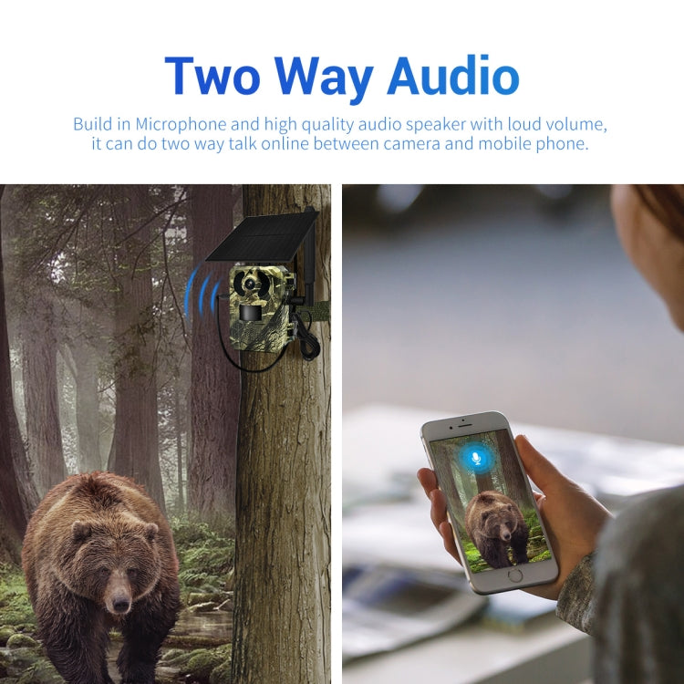 ESCAM QF380 4MP Network Solar PIR Alert Smart Wildlife Hunting Camera, 4G:EU Version(Camouflage) - free shipping - PMC Jewellery - Order now!