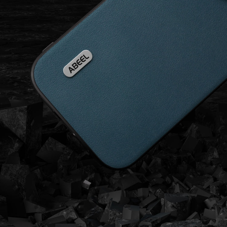For Samsung Galaxy S23 FE 5G ABEEL Genuine Leather Xiaoya Series Phone Case(Dark Green)