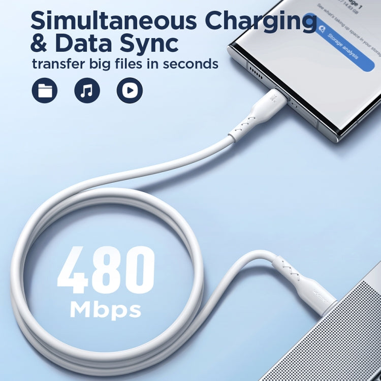 JOYROOM SA26-CC3 Flash Charge Series 60W USB-C / Type-C to USB-C / Type-C Fast Charging Data Cable, Cable Length:1m(Black)