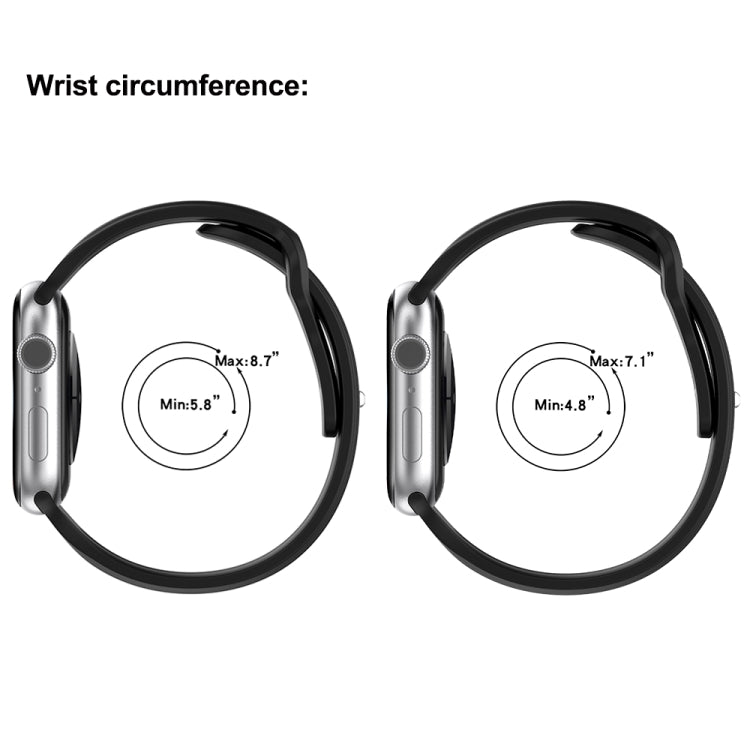 For Apple Watch 9 45mm Square Buckle Armor Style Silicone Watch Band(Midnight Blue) - Watch Bands by PMC TechLife | Online Shopping South Africa | PMC TechLife