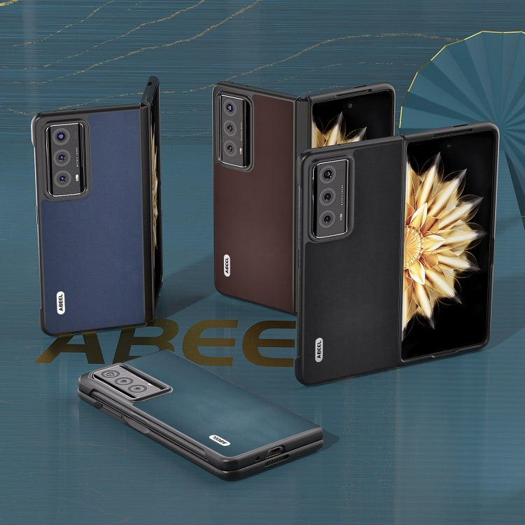 For Honor Magic V2 ABEEL Genuine Leather Xiaoya Series Phone Case(Blue) - free shipping - PMC TechLife - Order now!