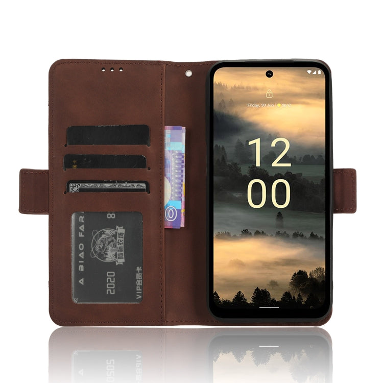 For Nokia XR21 Skin Feel Calf Texture Card Slots Leather Phone Case(Brown)