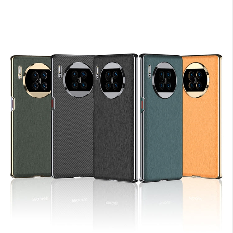 For Huawei Mate 30 5G GKK Electroplating Leather Surface Phone Case(Yellow)