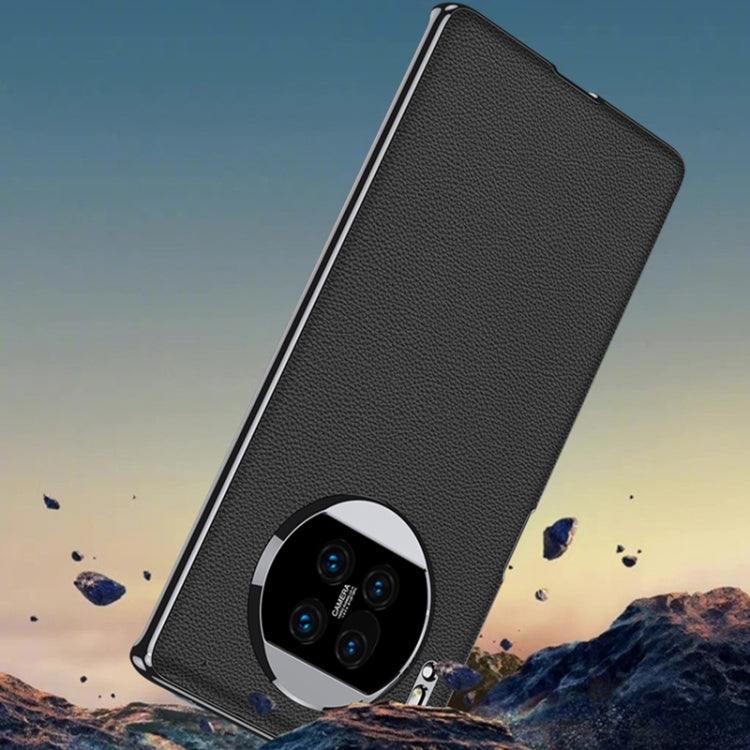 For Huawei Mate 30 Pro 5G GKK Electroplating Leather Surface Phone Case(Carbon Fiber) - Huawei Cases by GKK | Online Shopping South Africa | PMC TechLife | Buy Now Pay Later Mobicred
