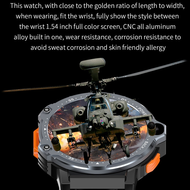 ZGP PG999 1.54 inch HD Round Screen 4G Smart Watch Android 8.1, Specification:2GB+16GB(Silver)