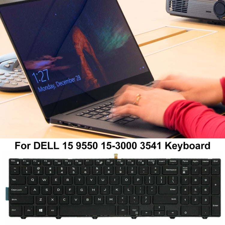 Backlight Laptop Keyboard For Dell 15-9550 / 15-3000 / 15-5542(White Word) - Dell Spare Parts by PMC TechLife | Online Shopping South Africa | PMC TechLife | Buy Now Pay Later Mobicred
