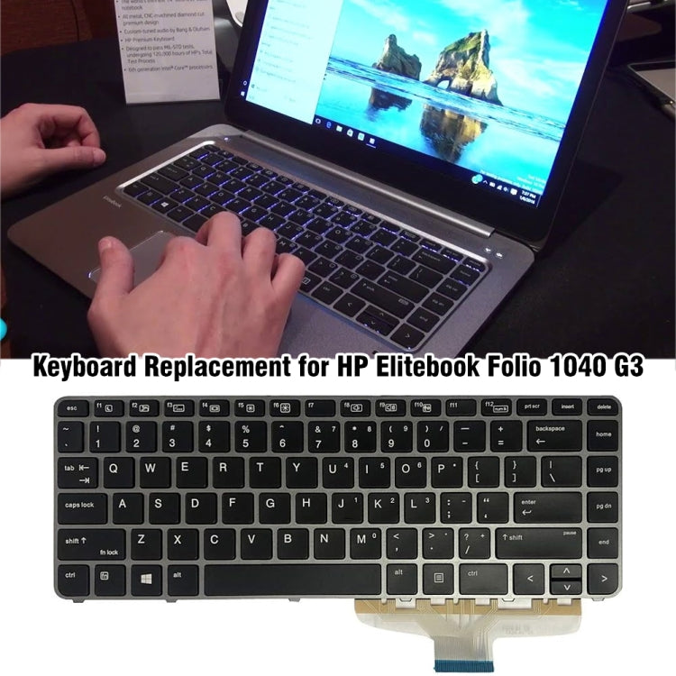 For HP Elitebook Folio 1040 G3 US Version Laptop Backlight Keyboard - HP Spare Parts by PMC TechLife | Online Shopping South Africa | PMC TechLife