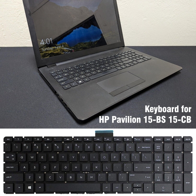 For HP 15-BS / 15-CB US Version Laptop Keyboard - HP Spare Parts by PMC TechLife | Online Shopping South Africa | PMC TechLife