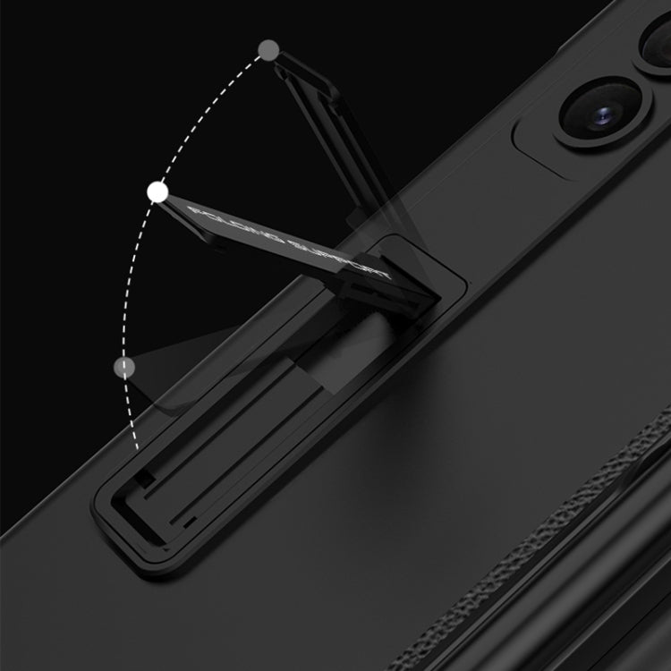 For Samsung Galaxy Z Fold5 GKK Full Coverage Magnetic Fold Hinge Phone Case with Pen Slots(Green)