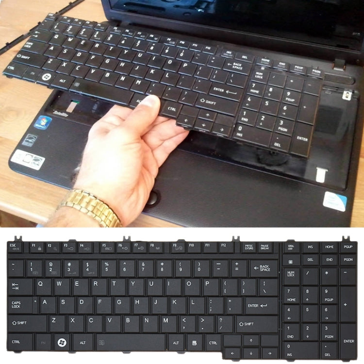 For TOSHIBA L650 / C650 Laptop Keyboard - Replacement Keyboards by PMC TechLife | Online Shopping South Africa | PMC TechLife