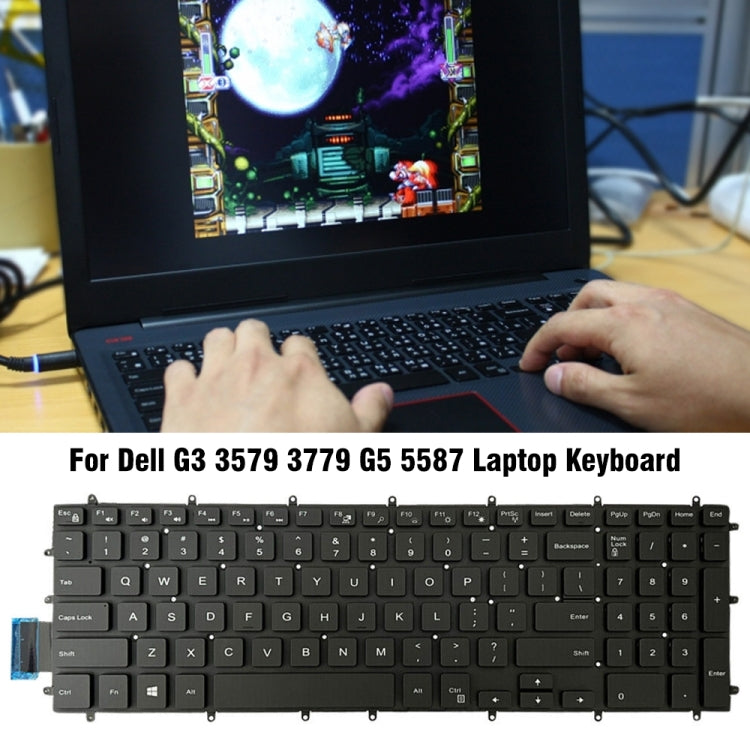 US Version White Word Laptop Keyboard For Dell G3 3579 3779 / G5 5587 / G7 7588(Black) - Dell Spare Parts by PMC TechLife | Online Shopping South Africa | PMC TechLife