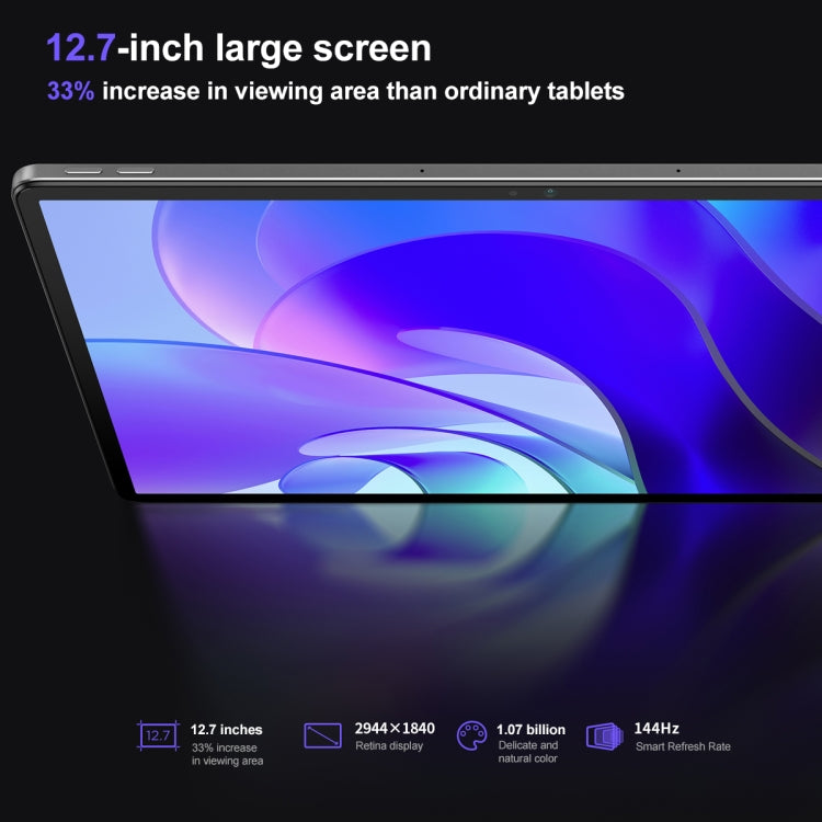 Lenovo Pad Pro 12.7 inch WiFi Tablet, 8GB+128GB, Android 13, Qualcomm Snapdragon 870 Octa Core, Support Face Identification(Dark Grey) - free shipping - PMC Jewellery - Order now!
