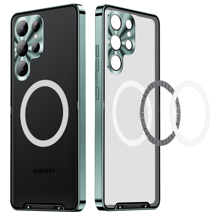 For Samsung Galaxy S24 Ultra 5G MagSafe Magnetic Frosted Metal Phone Case(Green)