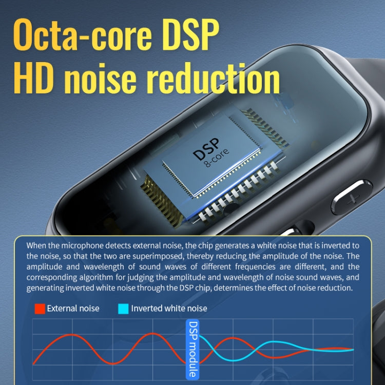 JNN S16 Smart HD Noise Reduction Bluetooth MP3 Voice Control Recording Bracelet, Memory:32GB
