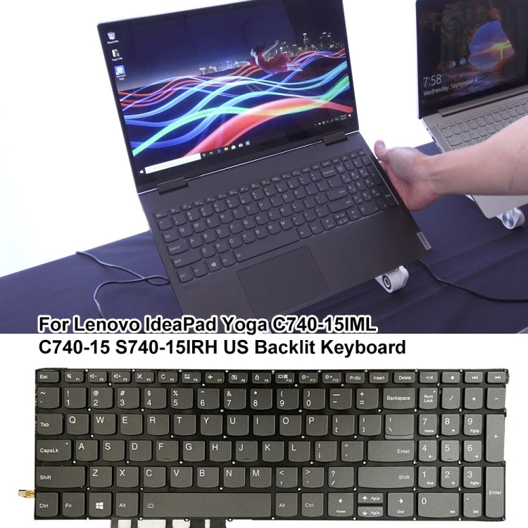 For Lenovo Yoga C740-15IML / C740-15 US Version Backlight Laptop Keyboard - Lenovo Spare Parts by PMC TechLife | Online Shopping South Africa | PMC TechLife