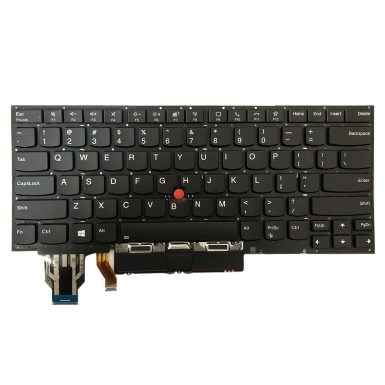 For Lenovo ThinkPad X1 Yoga 4th Gen 20QF US Version Backlight Laptop Keyboard with Touchpad Button(Black)