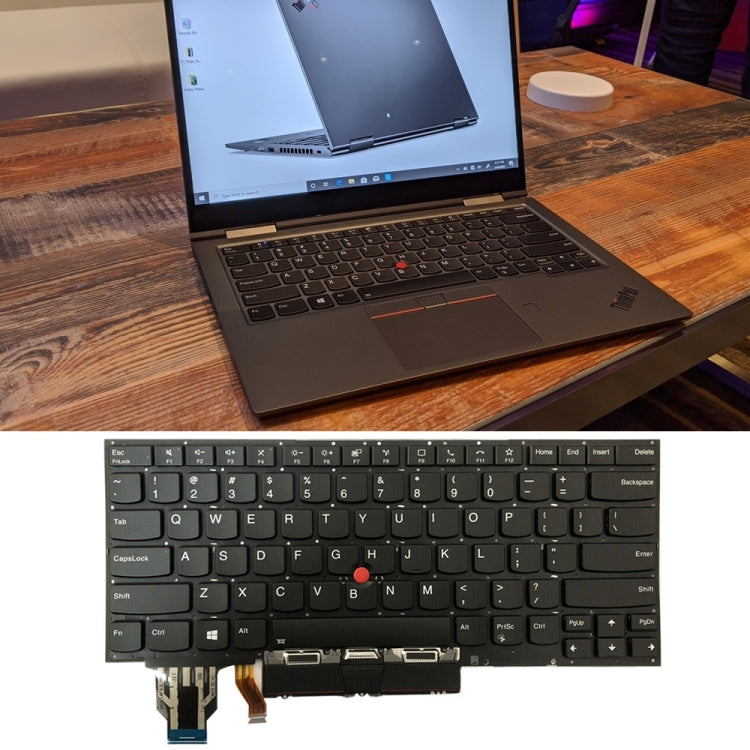 For Lenovo ThinkPad X1 Yoga 5th Gen 20UB US Version Backlight Laptop Keyboard with Touchpad Button(Black) - Lenovo Spare Parts by PMC TechLife | Online Shopping South Africa | PMC TechLife