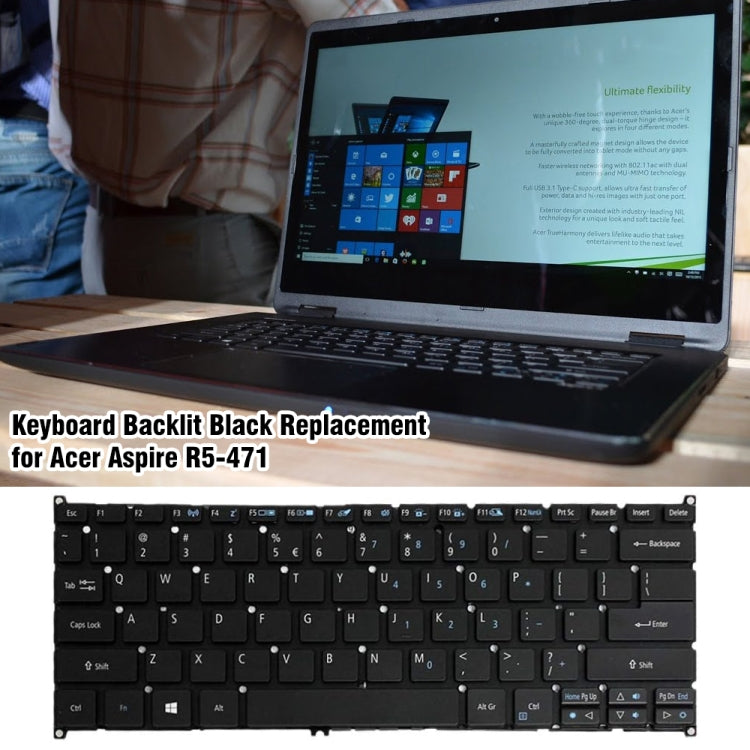 For Acer R5-471 US Version Backlight Laptop Keyboard