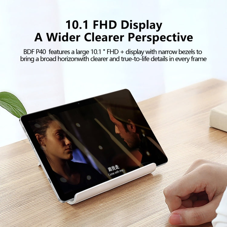 BDF P40 4G LTE Tablet PC 10.1 inch, 8GB+128GB, Android 11 MTK6755 Octa Core, Support Dual SIM, EU Plug(Blue)