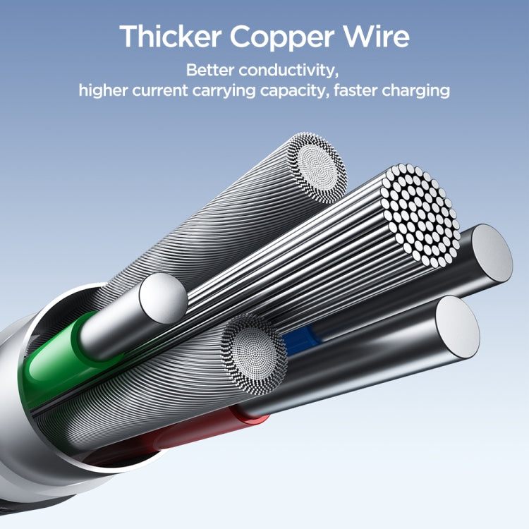 JOYROOM SA25-CL3 30W USB-C/Type-C to 8 Pin Fast Charge Data Cable, Length:1.2m(Black)