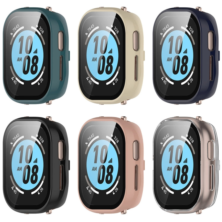 For Honor Watch 4 PC + 9H Tempered Glass Integrated Watch Case(Black) - Watch Cases by PMC Jewellery | Online Shopping South Africa | PMC Jewellery | Buy Now Pay Later Mobicred