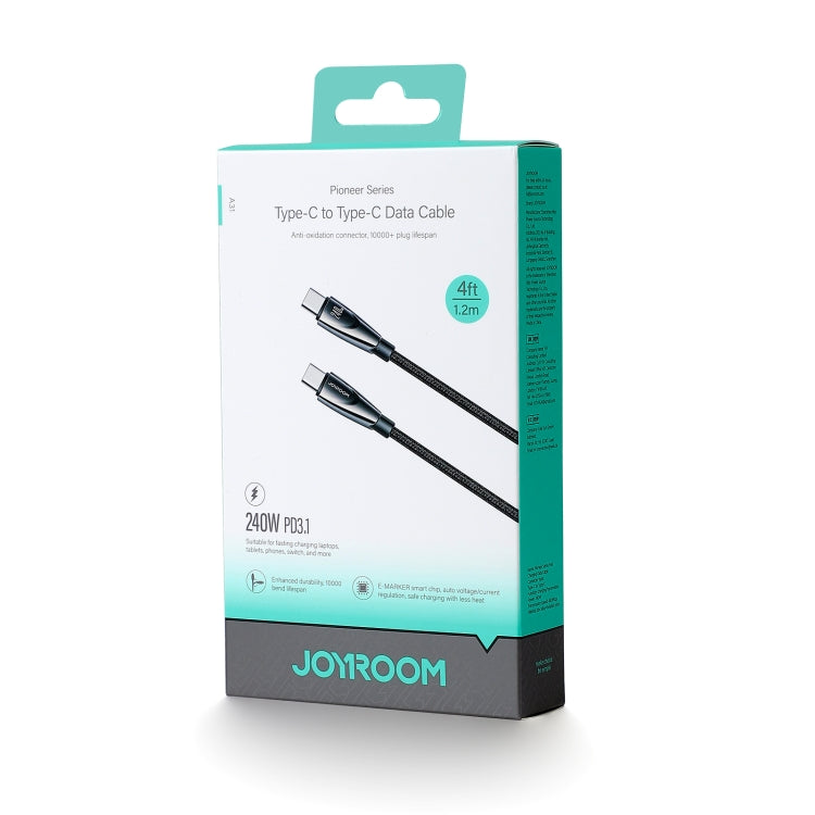 JOYROOM SA31-CC5 240W USB-C/Type-C to USB-C/Type-C Fast Charge Data Cable, Length: 1.2m(Black) - free shipping - PMC TechLife - Order now!