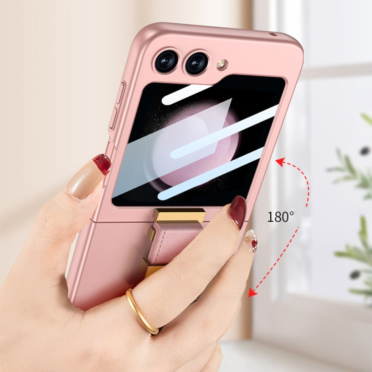For Samsung Galaxy Z Flip5 GKK Ultra-thin Z Ring Holder PC Phone Case(Black)
