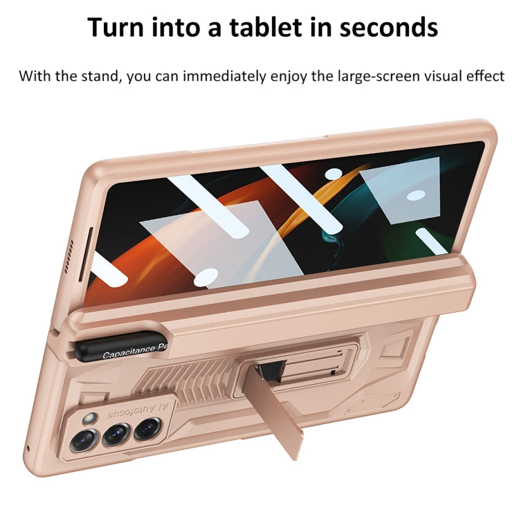 For Samsung Galaxy Z Fold2 GKK Integrated Folding Battle Shell PC Phone Case with Pen Box(Grey) - free shipping - PMC TechLife - Order now!