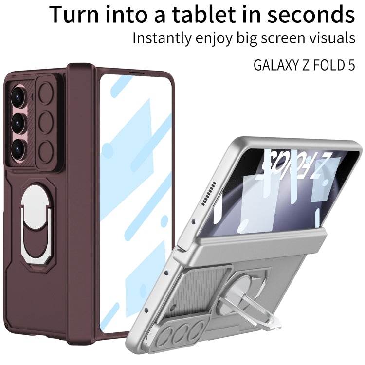 For Samsung Galaxy Z Fold5 GKK Integrated Folding Armored Shell PC Phone Case(Black)