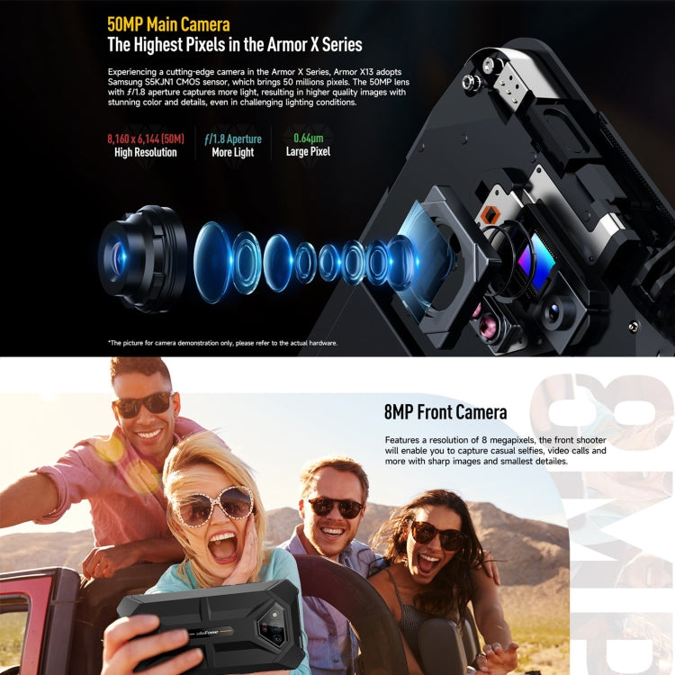 Ulefone Armor X13, 6GB+64GB, IP68/IP69K Rugged Phone, 6.52 inch Android 13 MediaTek Helio G36 Octa Core, Network: 4G, NFC, OTG(Some Orange) - free shipping - PMC Jewellery - Order now!